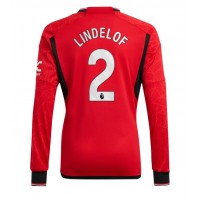 Pánský Fotbalový dres Manchester United Victor Lindelof #2 2023-24 Domácí Dlouhý Rukáv
